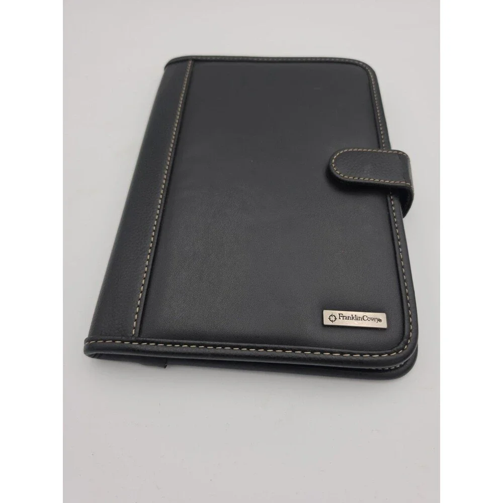FranklinCovey Classic Size Black Portfolio Padfolio Organizer Notepad Holder